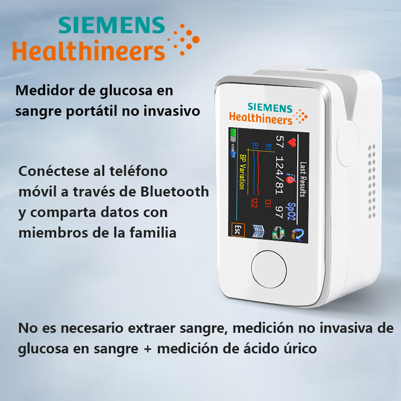 [Misuratore di glicemia multifunzionale non invasivo] rilevamento della glicemia, rilevamento della frequenza cardiaca, monitoraggio della temperatura corporea, ampio touch screen, connessione Bluetooth